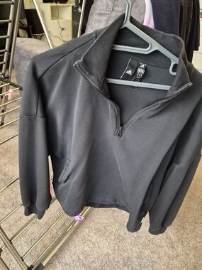 adidas Black Half-Zip Pullover Sweatshirt